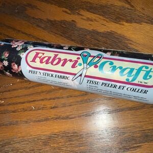 Vtg 90s Rubbermaid FabriCraft Remembrance Floral Peel n Stick 18x45 Roll